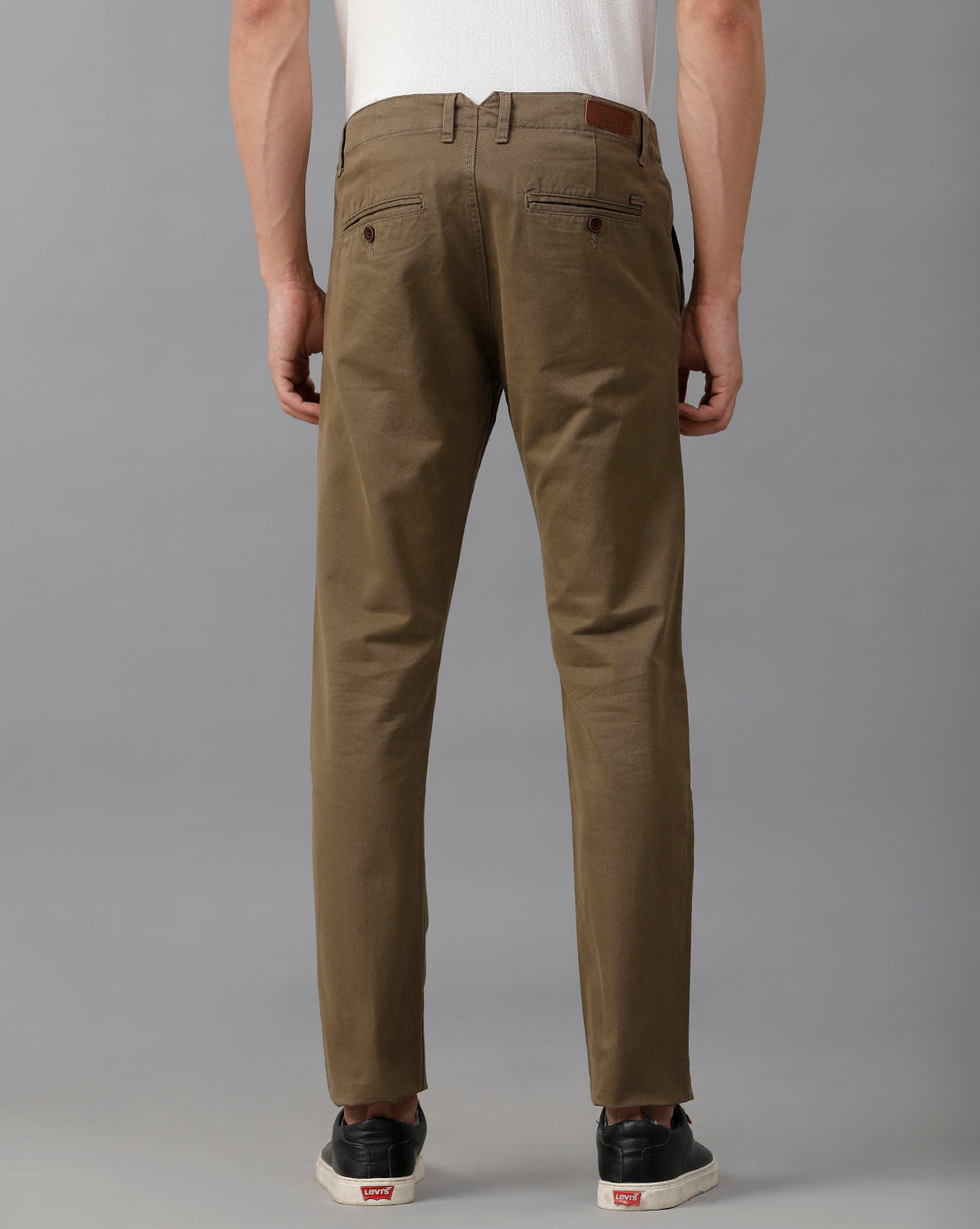 IDENTITI Men Slim Fit Trouser In Brown.