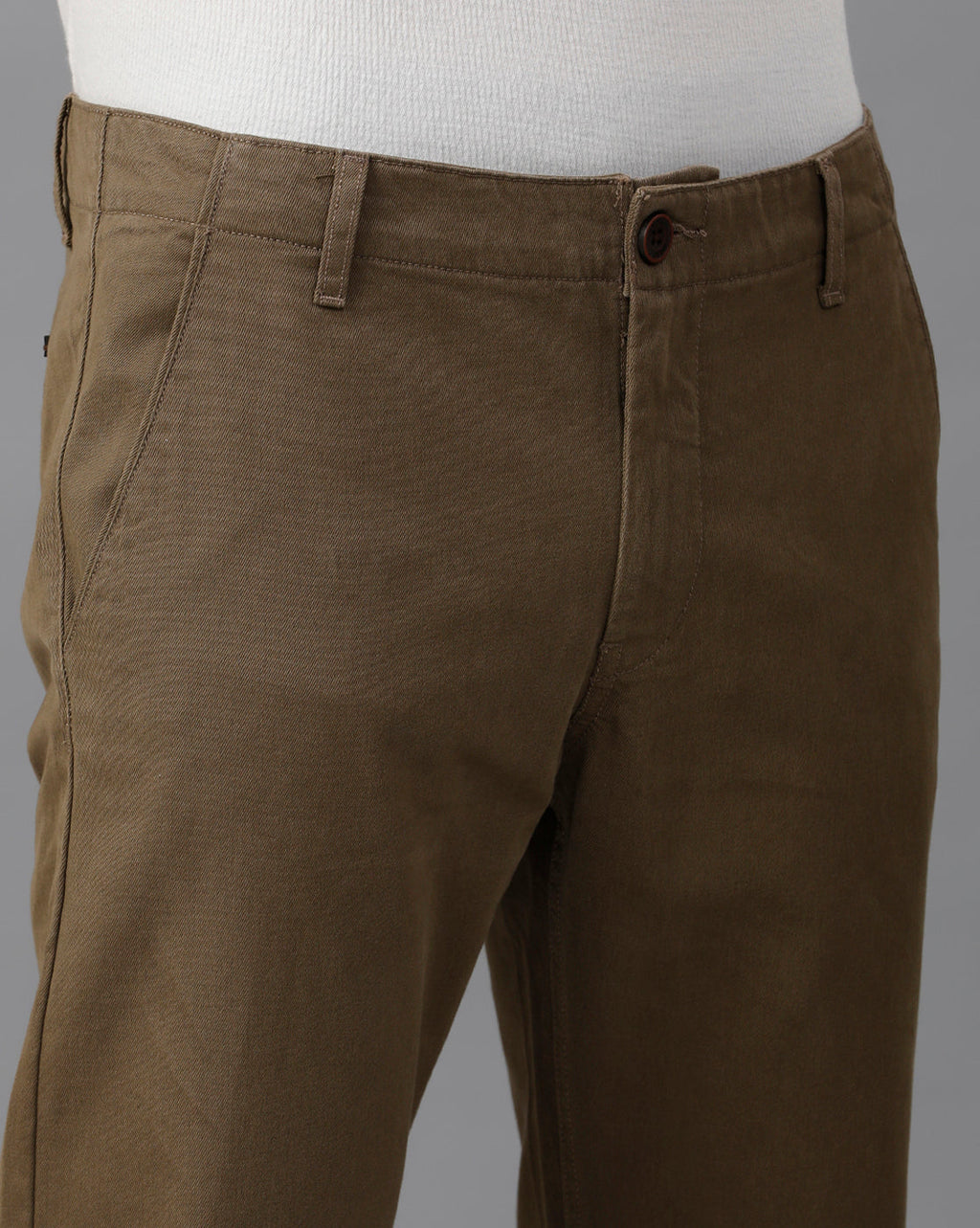 IDENTITI Men Slim Fit Trouser In Brown.
