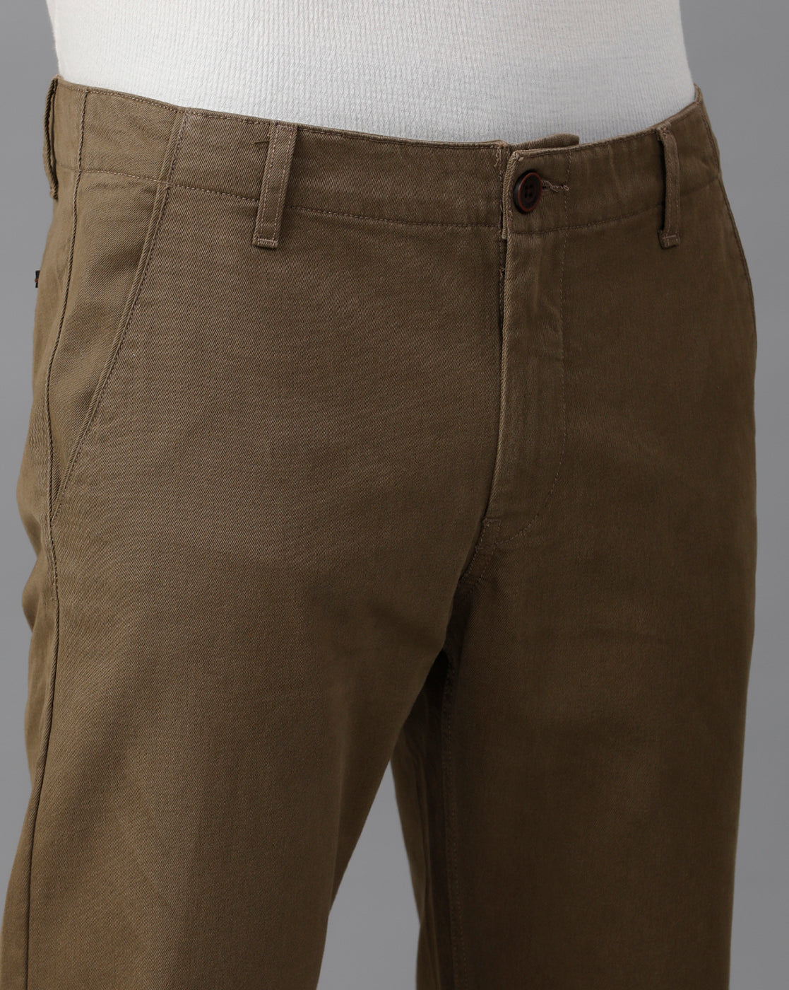 IDENTITI Men Slim Fit Trouser In Brown.